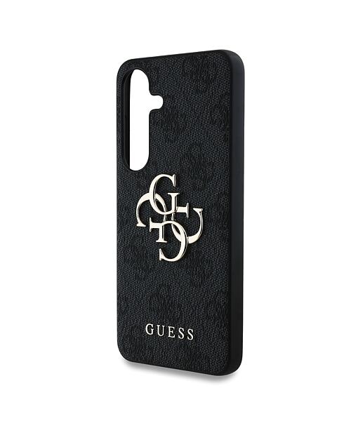 Guess PU 4G Metal Logo Zadní Kryt pro Samsung Galaxy S25 Grey