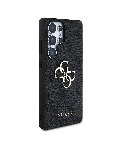 Guess PU 4G Metal Logo Zadní Kryt pro Samsung Galaxy S25 Ultra Grey
