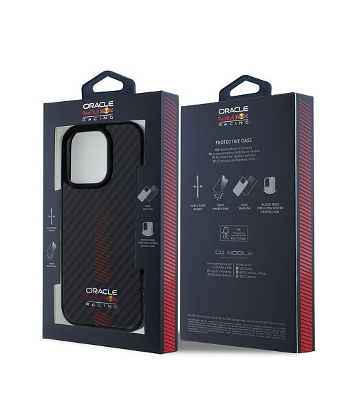 Red Bull Carbon Powerbar MagSafe Zadní Kryt pro iPhone 15 Pro Max Black