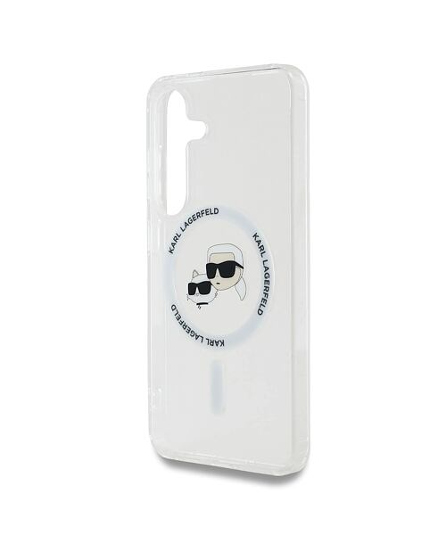 Karl Lagerfeld IML K&CH Heads MagSafe Zadní Kryt pro Samsung Galaxy S25 Transparent