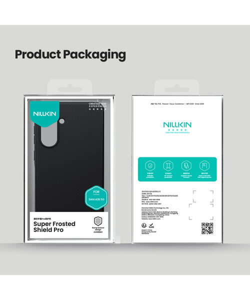 Nillkin Super Frosted PRO Zadní Kryt pro Samsung Galaxy A36 5G Black