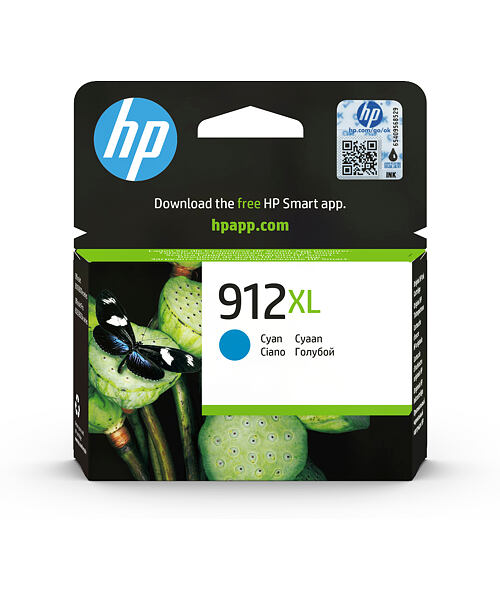 HP 912XL Azurová originální inkoustová kazeta s vysokou výtěžností