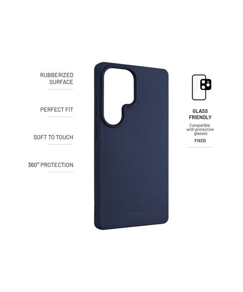 Zadní pogumovaný kryt FIXED Story pro Samsung Galaxy S25 Ultra, modrý