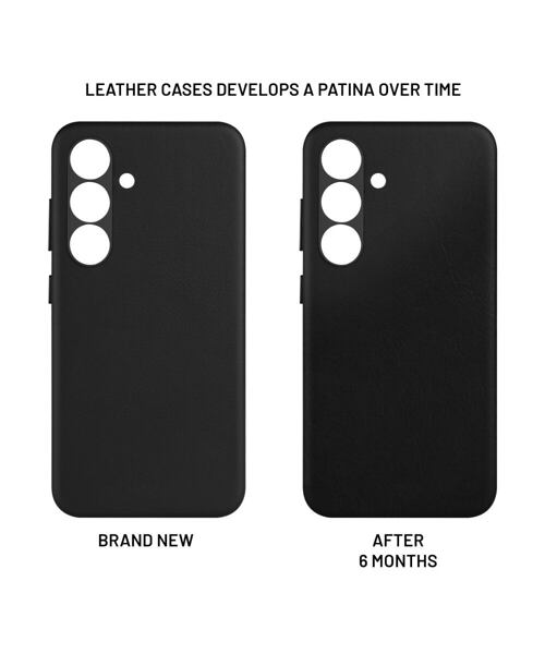 Kožený zadní kryt FIXED MagLeather s podporou MagSafe pro Samsung Galaxy S25, černý