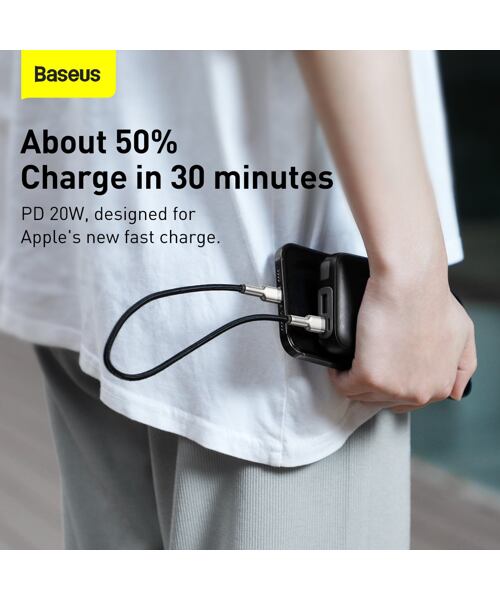 Baseus Cafule Metal Series Datový Kabel USB-C - Lightning 20W 0.25m Black