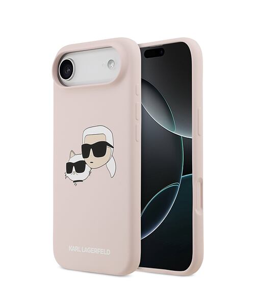 Karl Lagerfeld Liquid Silicone Double Heads MagSafe Zadní Kryt pro iPhone Air Pink