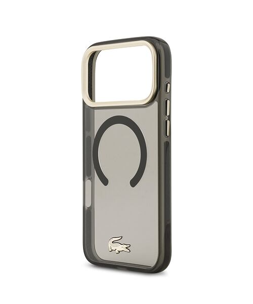 Lacoste PC/TPU Frosted Finish Gold Logo MagSafe Zadní Kryt pro iPhone 17 Pro Max Black