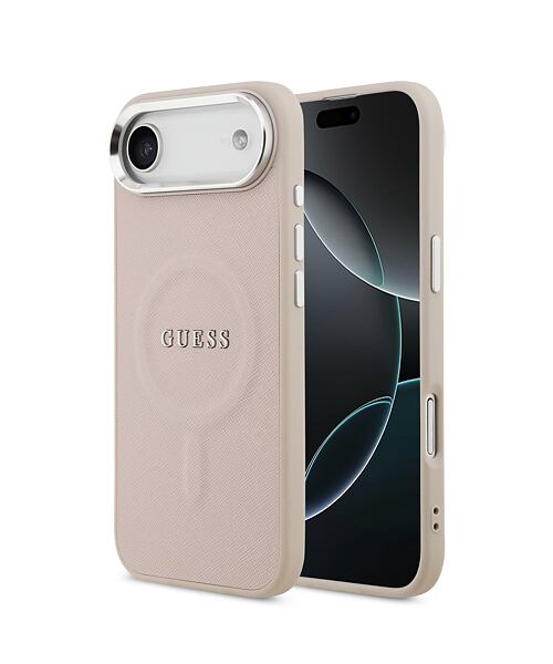 Guess PU Saffiano MagSafe Zadní Kryt pro iPhone Air Pink