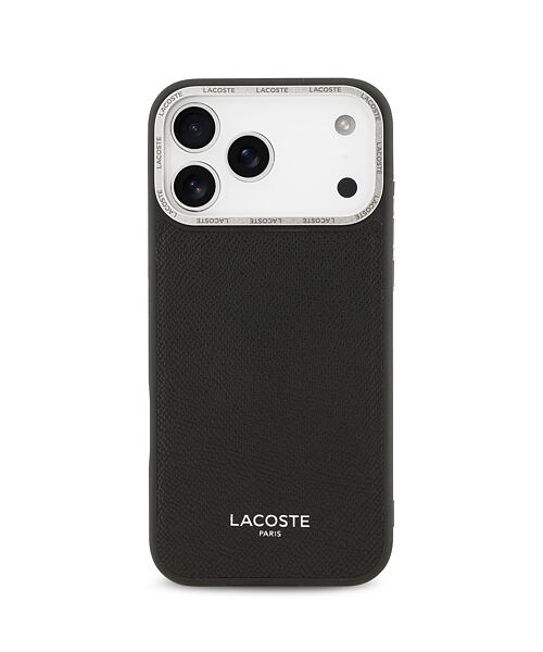 Lacoste PU Leather Champs Elysees MagSafe Zadní Kryt pro iPhone 17 Pro Max Black