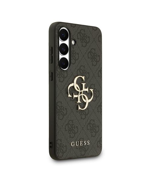 Guess PU 4G Metal Logo Zadní Kryt pro Samsung Galaxy S25 FE Grey