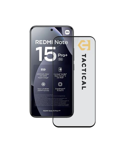 Tactical Glass Shield 5D sklo pro Xiaomi Redmi Note 15 Pro+ 4G/5G Black