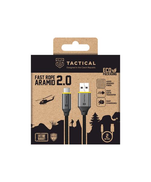 Tactical Fast Rope Aramid 2.0 Cable USB-A/USB-C 2m
