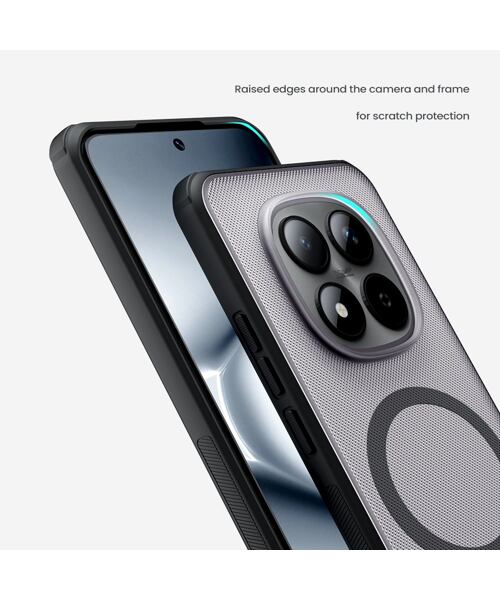 Nillkin Super Frosted PRO Magnetic Zadní Kryt pro Xiaomi Redmi Note 15 Pro+ 5G Transparent Black