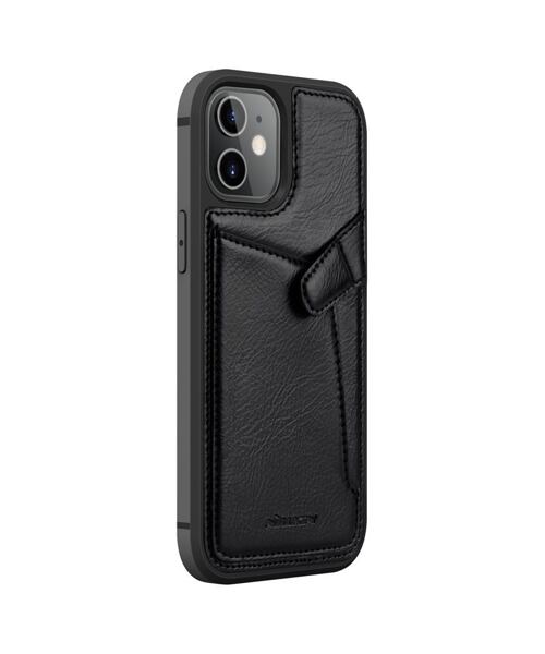 Nillkin Aoge kožený kryt pro iPhone 12 mini - černá