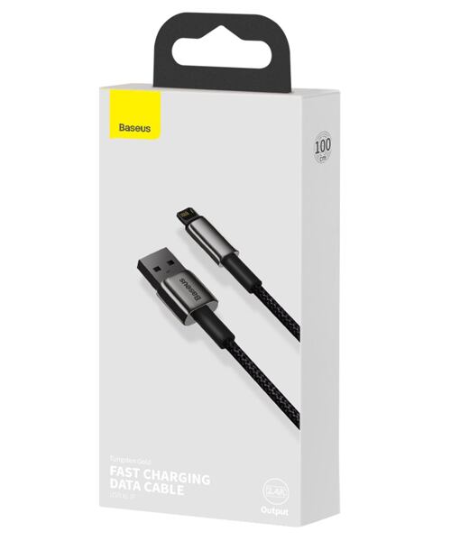 Baseus CALWJ-01 Tungsten Gold Kabel Lightning 2.4A 1m Black