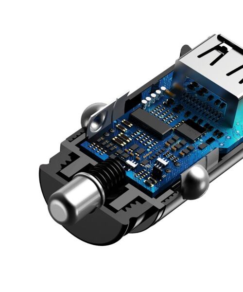 Baseus CCALL-DS01 Square Nabíječka do Auta 2xUSB QC3.0 30W Black