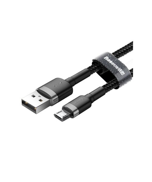 Baseus Micro USB Cafule Cable 2.4A 1m Gray + Black (CAMKLF-BG1)
