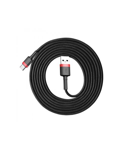 Baseus datový kabel Cafule USB-C 2m 2A červeno-černý