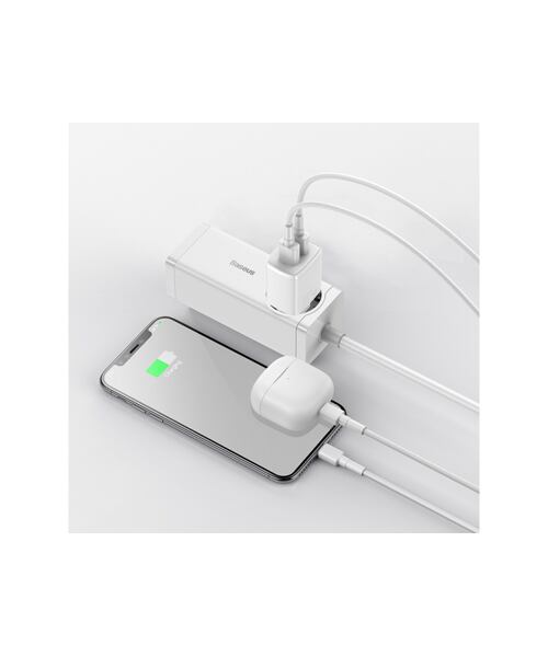 Baseus CCXJ010202 Compact Nabíječka 2xUSB 10,5W White