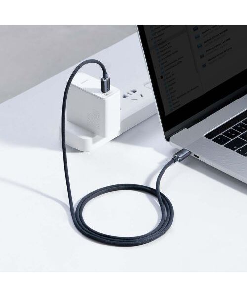 Baseus CAJY000601 Crystal Shine Series Datový Kabel USB-C - USB-C 100W 1,2m Black