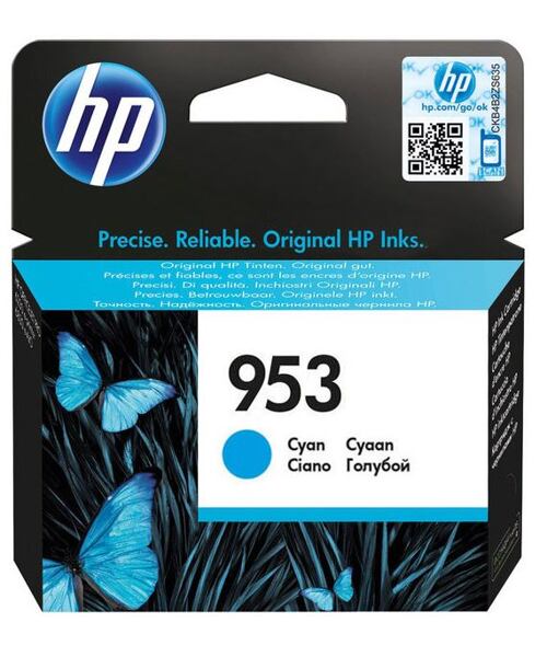 HP 953 azurová inkoustová kazeta, F6U12AE