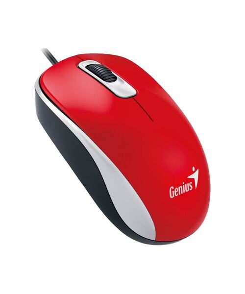 GENIUS DX-110/Kancelářská/Optická/1 000 DPI/Drátová USB/Červená
