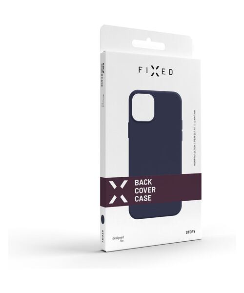 Zadní pogumovaný kryt FIXED Story pro Apple iPhone 13, modrý