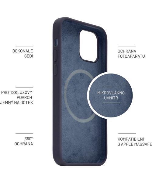 Zadní kryt FIXED MagFlow s podporou MagSafe pro Apple iPhone 14 Pro, modrý