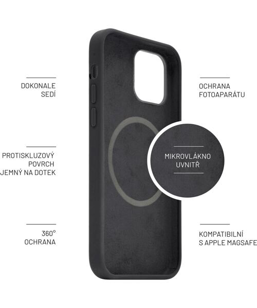 Zadní kryt FIXED MagFlow s podporou MagSafe pro Apple iPhone 14 Plus, černý