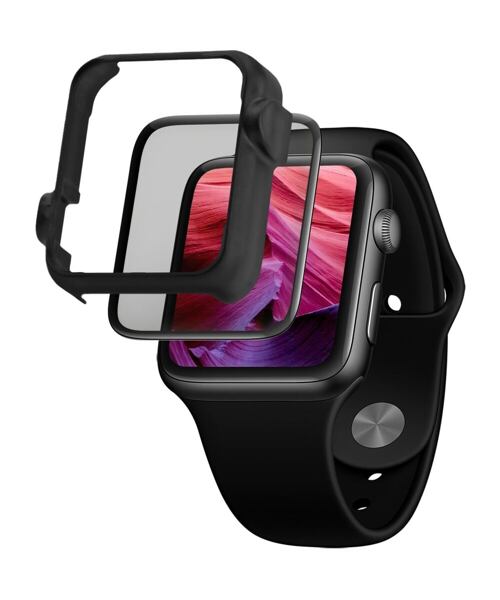 Ochranné tvrzené sklo FIXED 3D Full-Cover pro Apple Watch 40mm s aplikátorem, s lepením přes celý di
