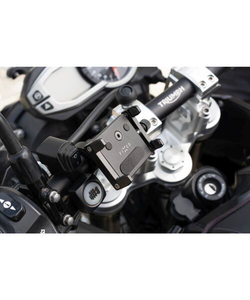 Hliníkový držák mobilního telefonu na kolo FIXED Bikee ALU, černý