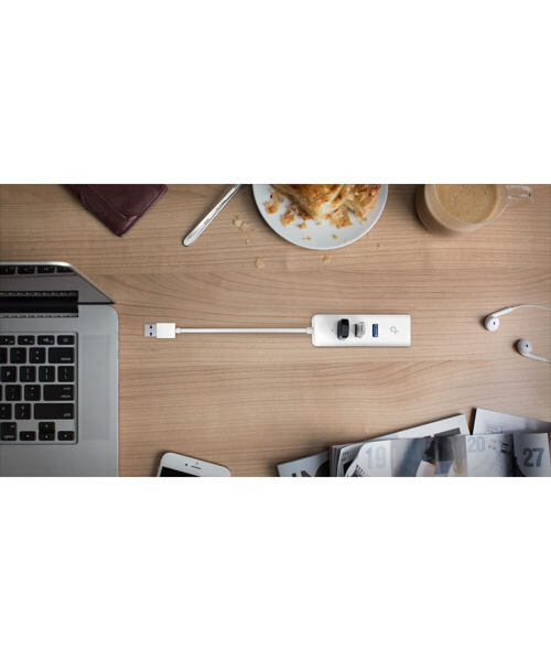 TP-Link UE330 USB 3.0 3-portový USB hub & gigabitový ethernet adaptér