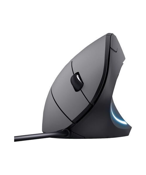 TRUST Verto/Vertikální/Optická/Pro praváky/1 600 DPI/Drátová USB/Černá