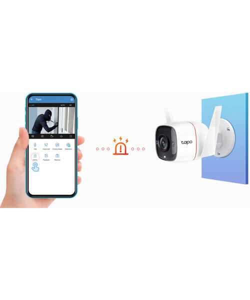 TP-LINK Tapo C310 Outdoor IP66 Security Wi-Fi 3MP Camera,micro SD,dvoucestné audio,detekce pohybu