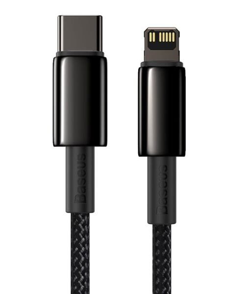 Baseus CATLWJ-01 Tungsten Gold Fast Charge Kabel USB-C to Lightning 20W 1m Black