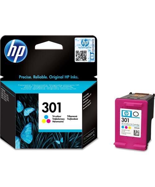 HP 301 Tříbarevná originální inkoustová kazeta