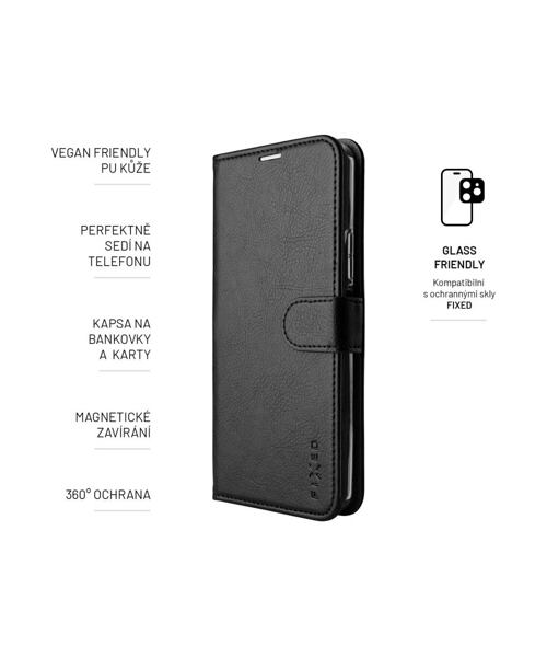 Pouzdro typu kniha FIXED Opus pro Sony Xperia 10 V, černé