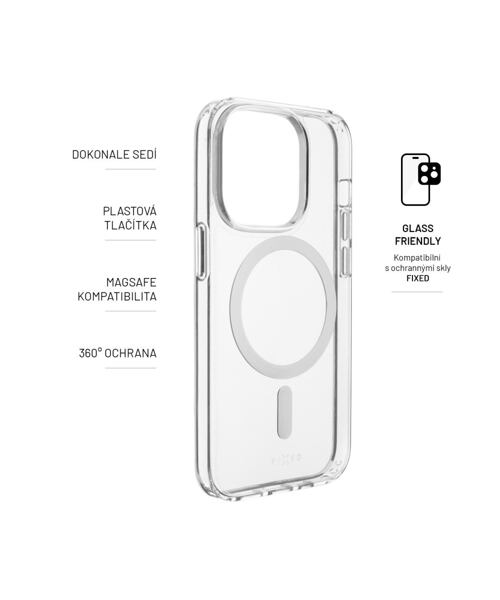 Zadní kryt FIXED MagPure s podporou Magsafe pro Apple iPhone 14 Pro, čirý