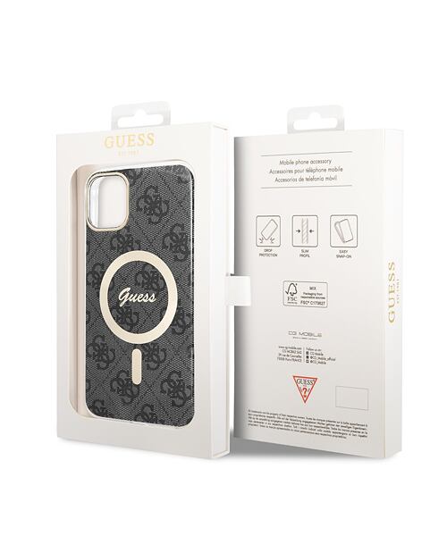 Guess IML 4G MagSafe Zadní Kryt pro iPhone 11 Black