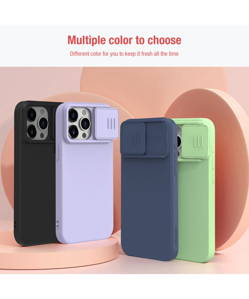 Nillkin CamShield Silky Silikonový Kryt pro Apple iPhone 15 Pro Max Black