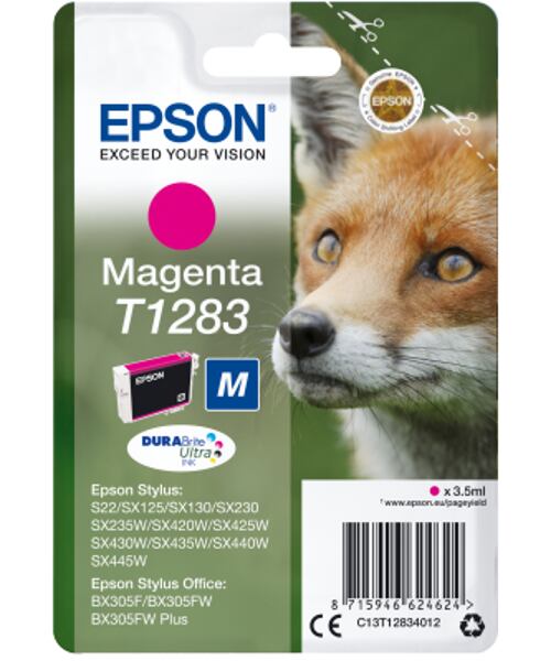 Epson Singlepack Magenta T1283 DURABrite Ultra Ink