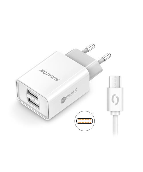 CD ALI iPhone/iPad 2xUSB výst.2,4A, smart IC, bílá