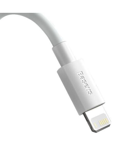 Baseus Lightning Simple Wisdom cable (2pcs/set) 2.4A 1.5m White (TZCALZJ-02)