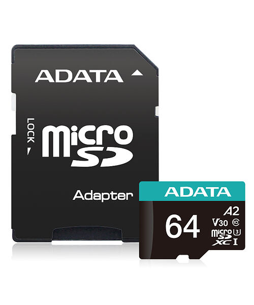 ADATA V30S/micro SDXC/64GB/UHS-I U3 / Class 10/+ Adaptér