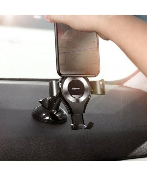 Baseus SUYL-XP0S Osculum Gravity Držák do Auta Black/Silver