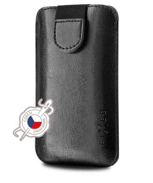 Pouzdro FIXED Soft Slim se zavíráním, PU kůže, velikost ML, černé
