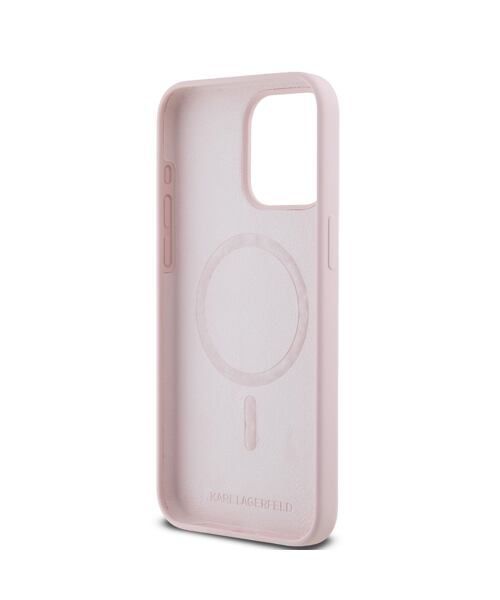 Karl Lagerfeld Liquid Silicone Karl and Choupette Magsafe Zadní Kryt pro iPhone 15 Pro Pink