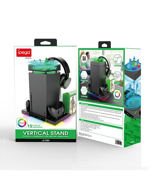 iPega XBX024S Multifunkční Nabíjecí RGB Stojan s Chlazením pro Xbox