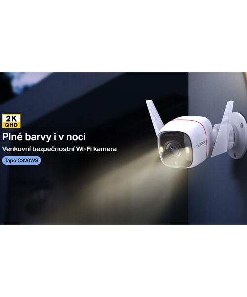 TP-LINK Tapo C320WS Outdoor IP66 Security 2K Wi-FI Camera,micro SD,dvoucestné audio,detekce pohybu