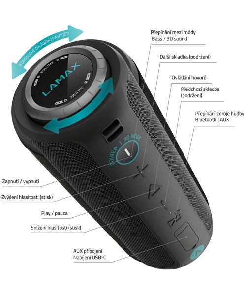 LAMAX Sounder2 Max Bluetooth reproduktor